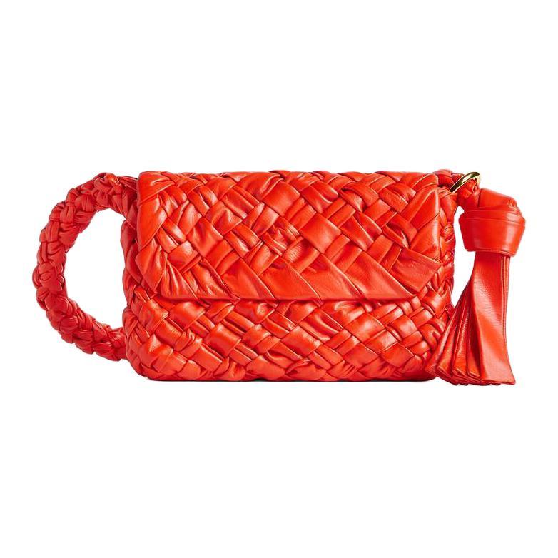Bottega Veneta Bottega Veneta KALIMERO Cow Leather Portable Crossbody Bag Shoulder Bag Women's Orange