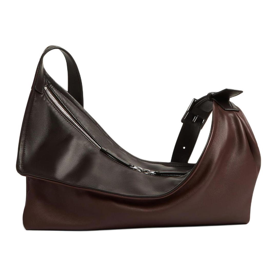 Bottega Veneta Bottega Veneta Cow Leather Handbag Shoulder Bag Men's Cocoa Pulp & Chocolate Brown