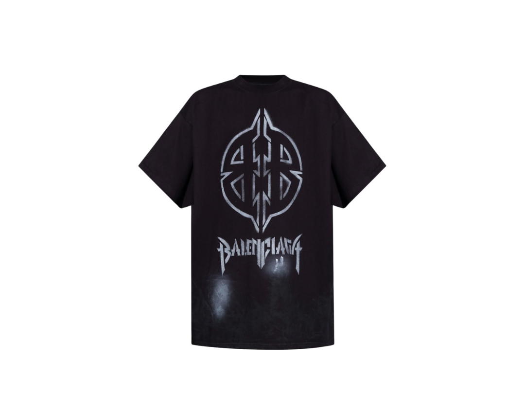 Balenciaga Balenciaga Oversized Metal BB Stencil T-shirt Washed Black