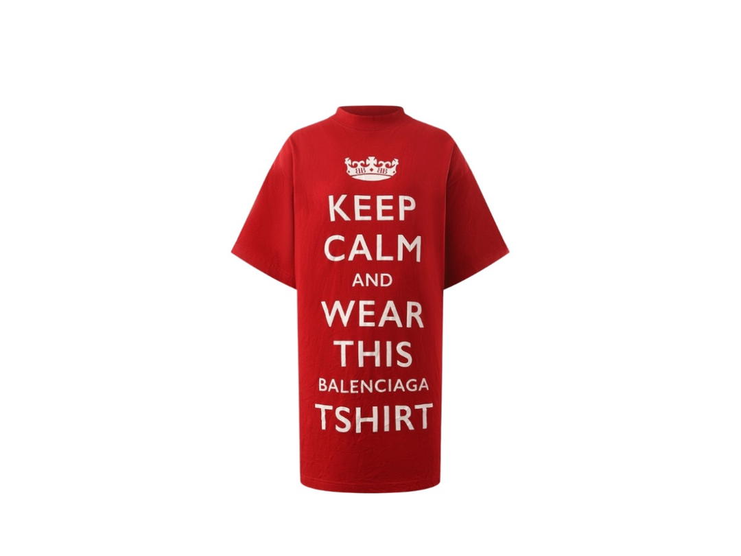 Balenciaga Balenciaga Keep Calm T-Shirt Red