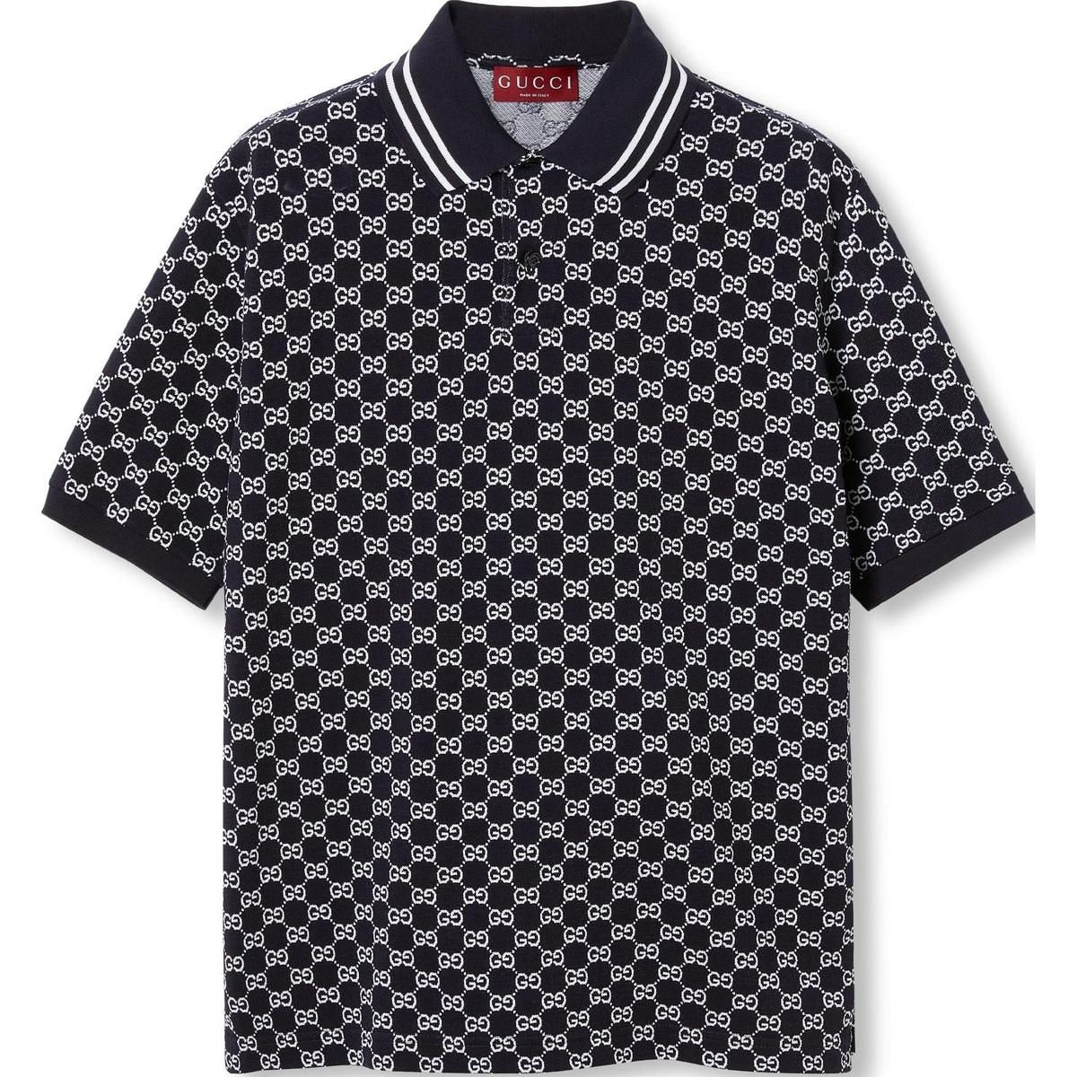 Gucci Gucci All Over Monogrammed Collared Polo Shirt