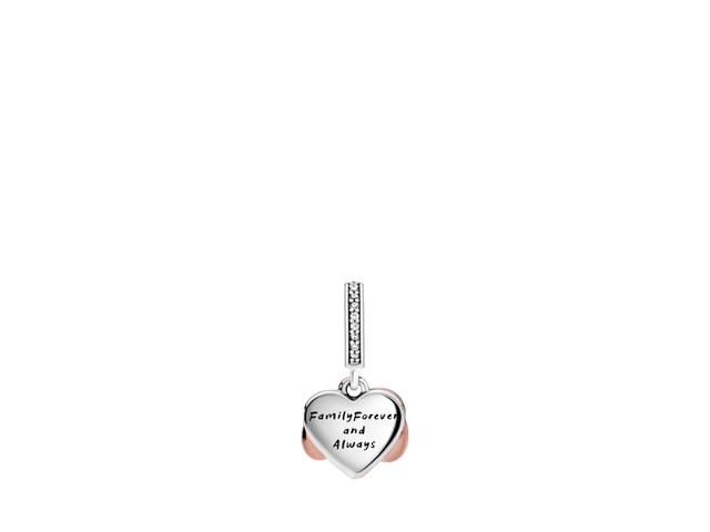 Pandora Pandora Sparkling Infinity Heart Dangle Charm Pink - view 2