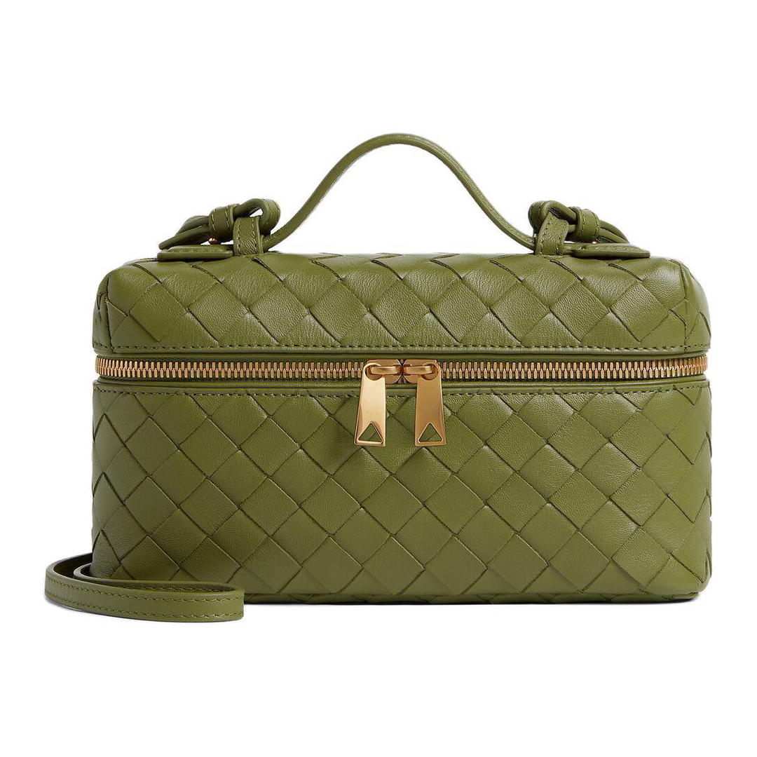 Bottega Veneta Bottega Veneta Calfskin Shoulder Bag Crossbody Bag Handbag Women's Matcha