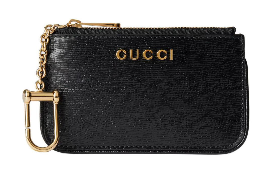 Gucci Gucci Leather Key Pouch Women's Black
