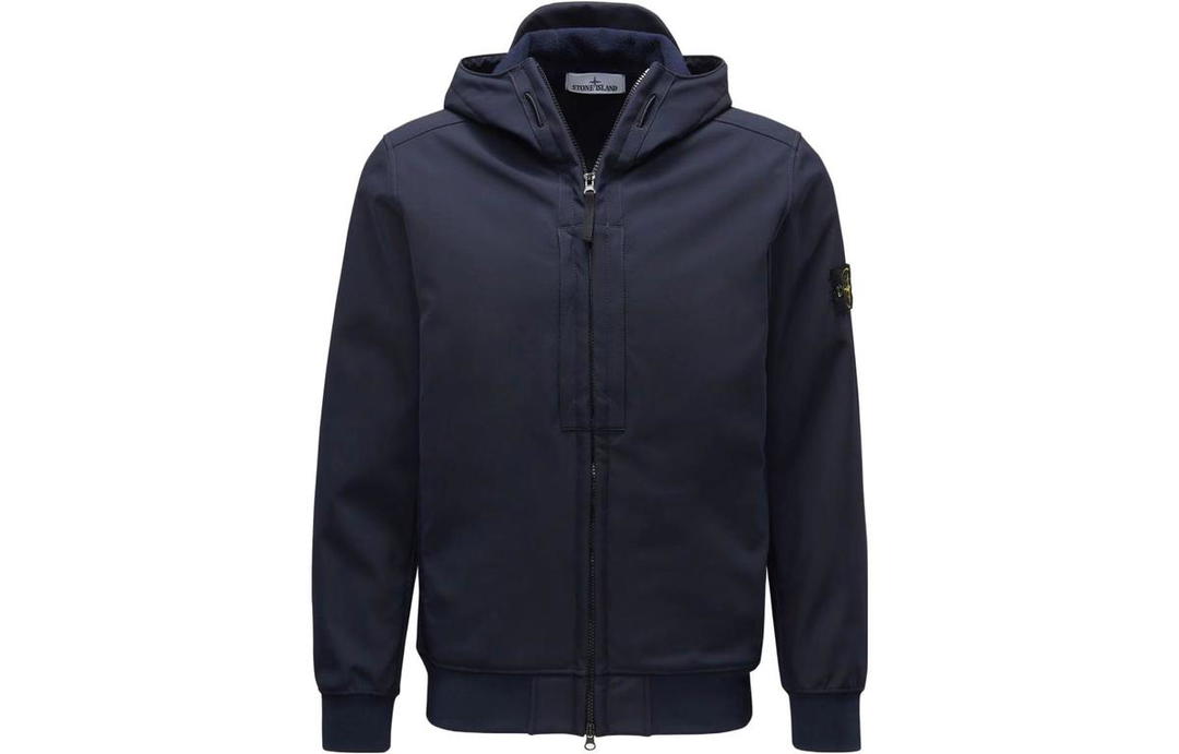 Stone Island STONE ISLAND Logo patch Zip front Hooded Jacket