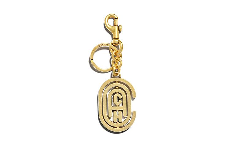 Coach Coach Bag Charm Metal Pendant Bag Accessory Women's Gold