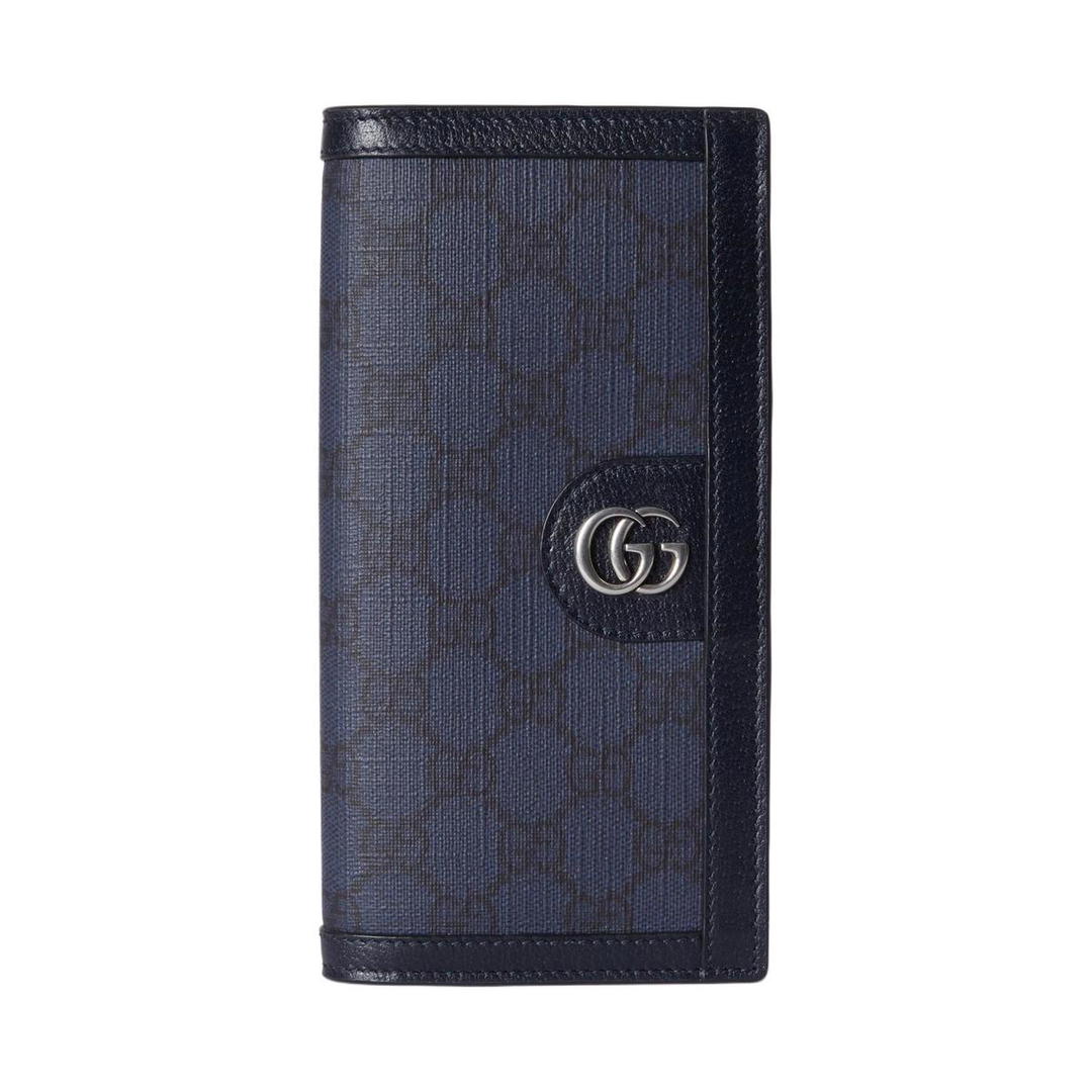 Gucci Gucci Ophidia Canvas With Leather Wallet Men's Dark Blue