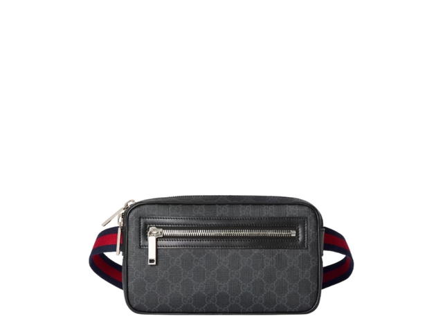 Gucci Gucci Canvas With Leather Fanny Pack Men's Black - view 1