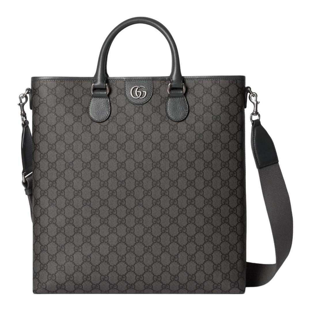 Gucci Gucci Ophidia Supreme Canvas Bag Shoulder Bag Crossbody Bag Handbag Medium Size Unisex Dark Gray & Black