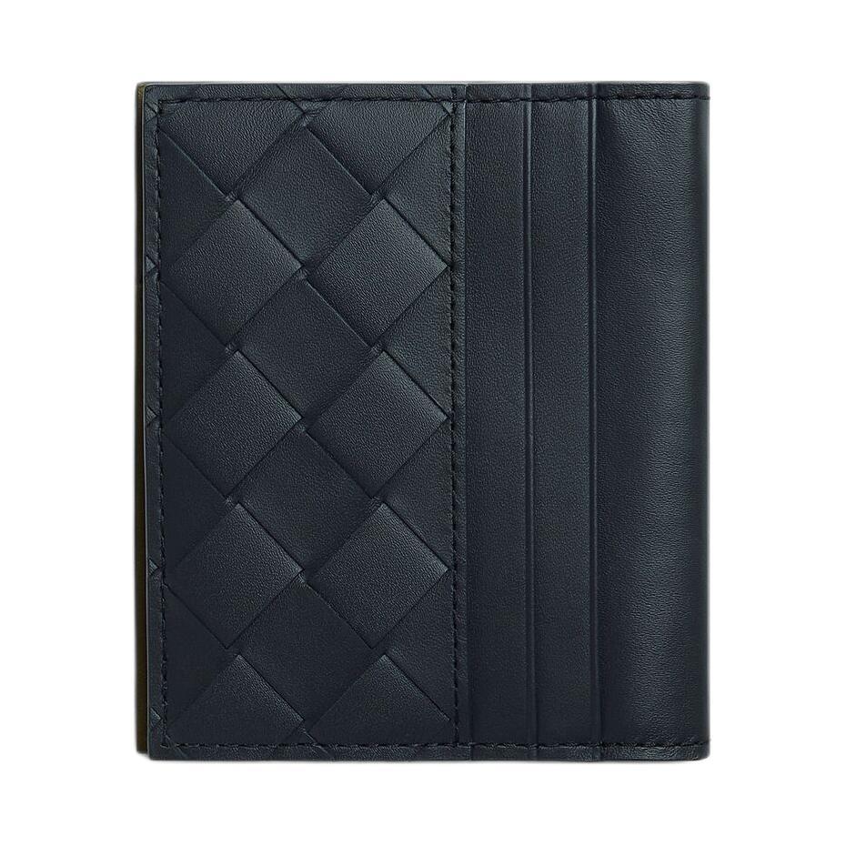 Bottega Veneta Bottega Veneta Intrecciato Cow Leather Wallet Men's Shadow Gray With Olive Oil Color