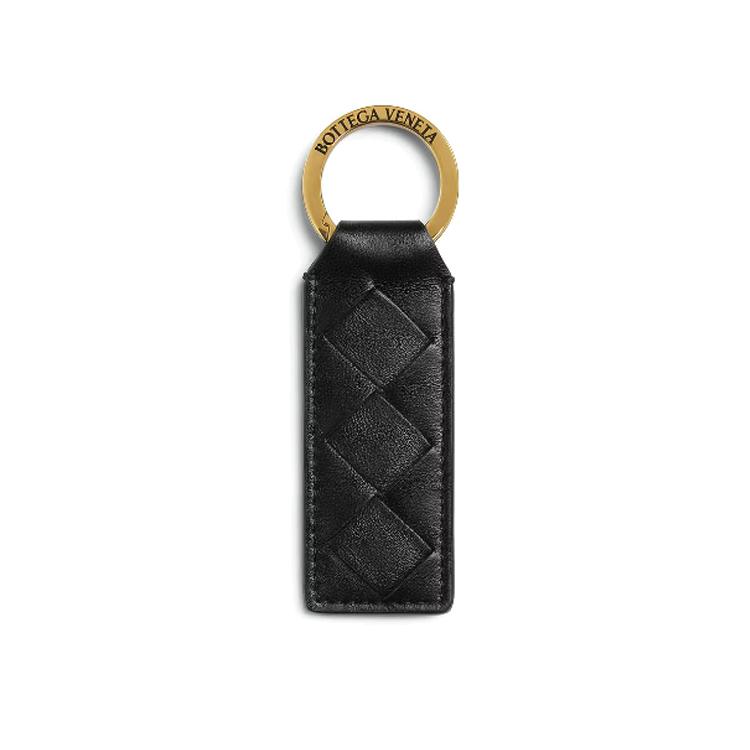 Bottega Veneta Bottega Veneta Calfskin Keychains Women's Black