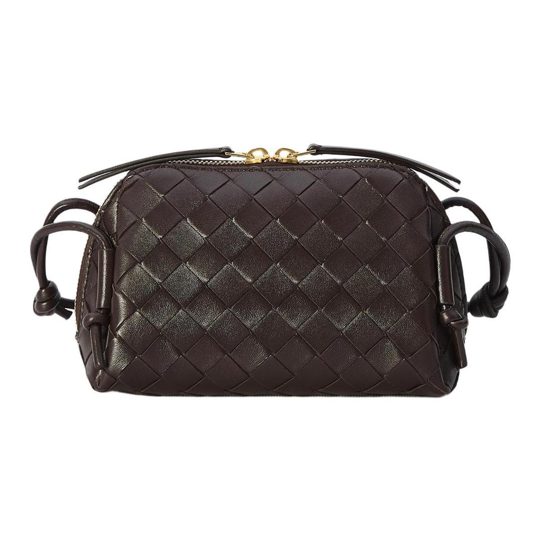 Bottega Veneta Bottega Veneta Intrecciato Leather Clutch Bag Over The Shoulder Women's Brown