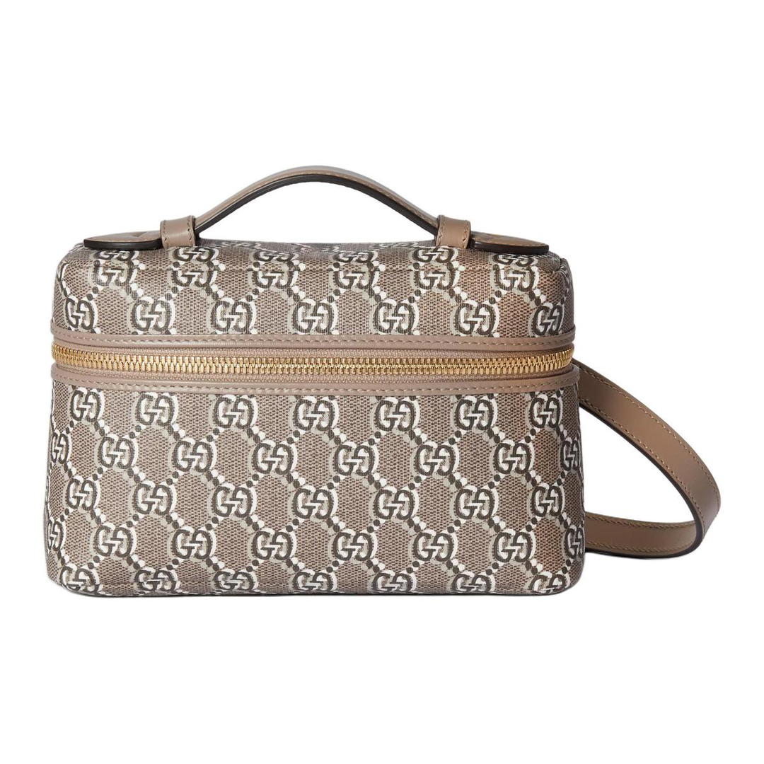 Gucci Gucci Leather Trim Handbag Shoulder Bag Crossbody Bag Extra Mini Women's Taupe