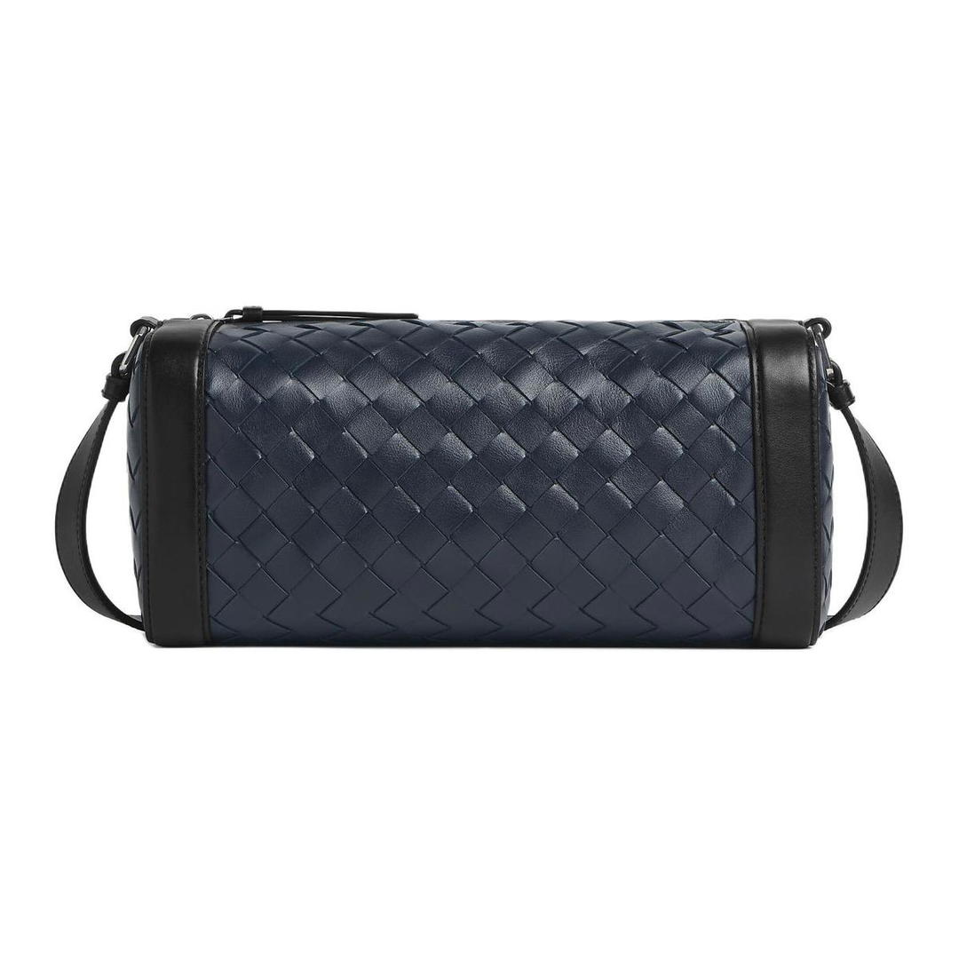 Bottega Veneta Bottega Veneta Cow Leather Shoulder Bag Crossbody Bag Men's Space Blue & Black