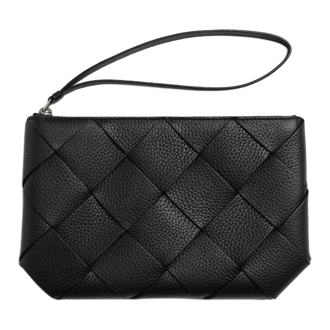 Bottega Veneta Bottega Veneta Grained Leather Clutch Medium Size Men's Black
