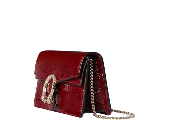 Gucci Gucci Dionysus Super Mini Bag Rosso Ancora Red Patent Leather - view 2