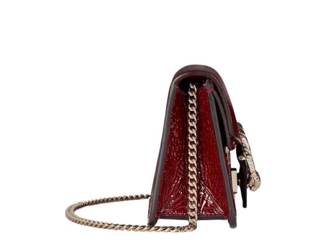 Gucci Gucci Dionysus Super Mini Bag Rosso Ancora Red Patent Leather - view 3