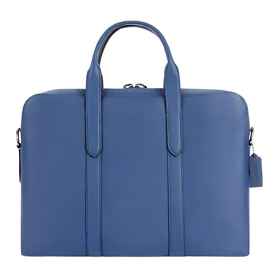 Coach Coach Metropolitan Leather Portable One Shoulder Crossbody Briefcases Men's Dark Blue
