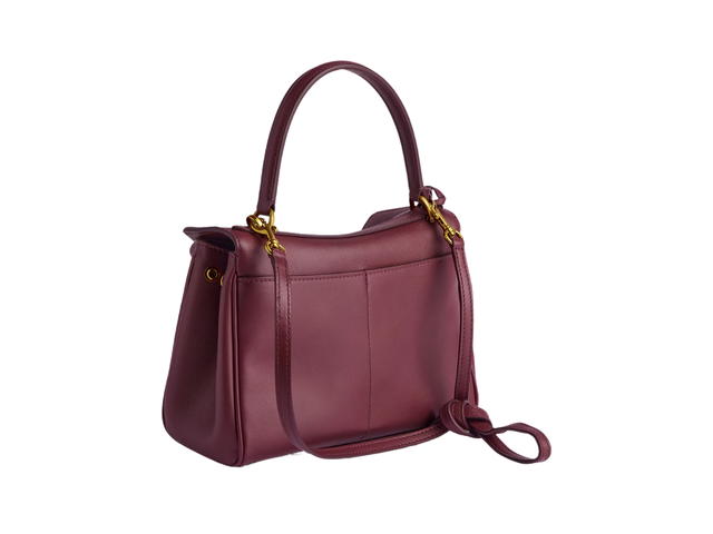 Balenciaga Balenciaga Rodeo Mini Handbag In Dark Burgundy Smooth Calfskin Aged-Gold Hardware - view 2