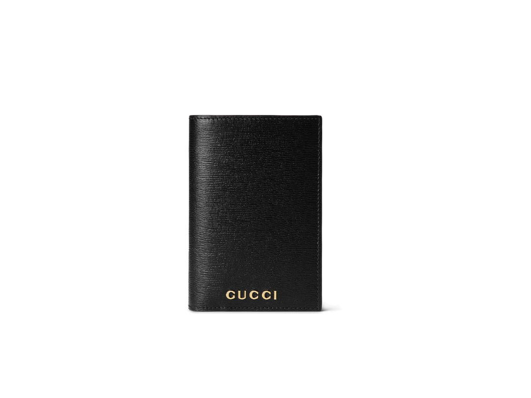 Gucci Gucci Passport Holder Calfskin Black