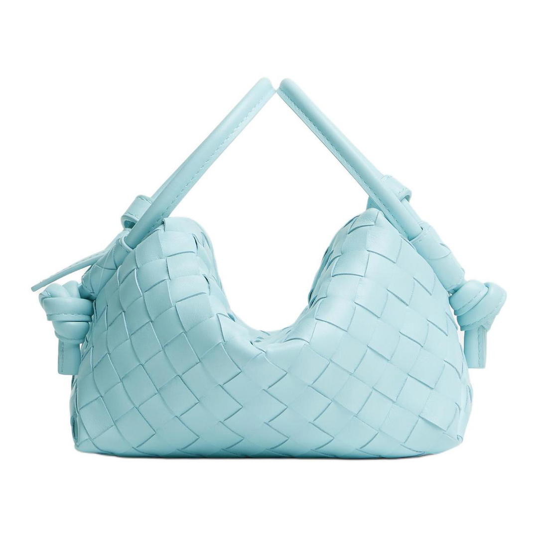Bottega Veneta Bottega Veneta Intrecciato Calfskin Shoulder Bag, Crossbody Bag, Handbag Women's Blue