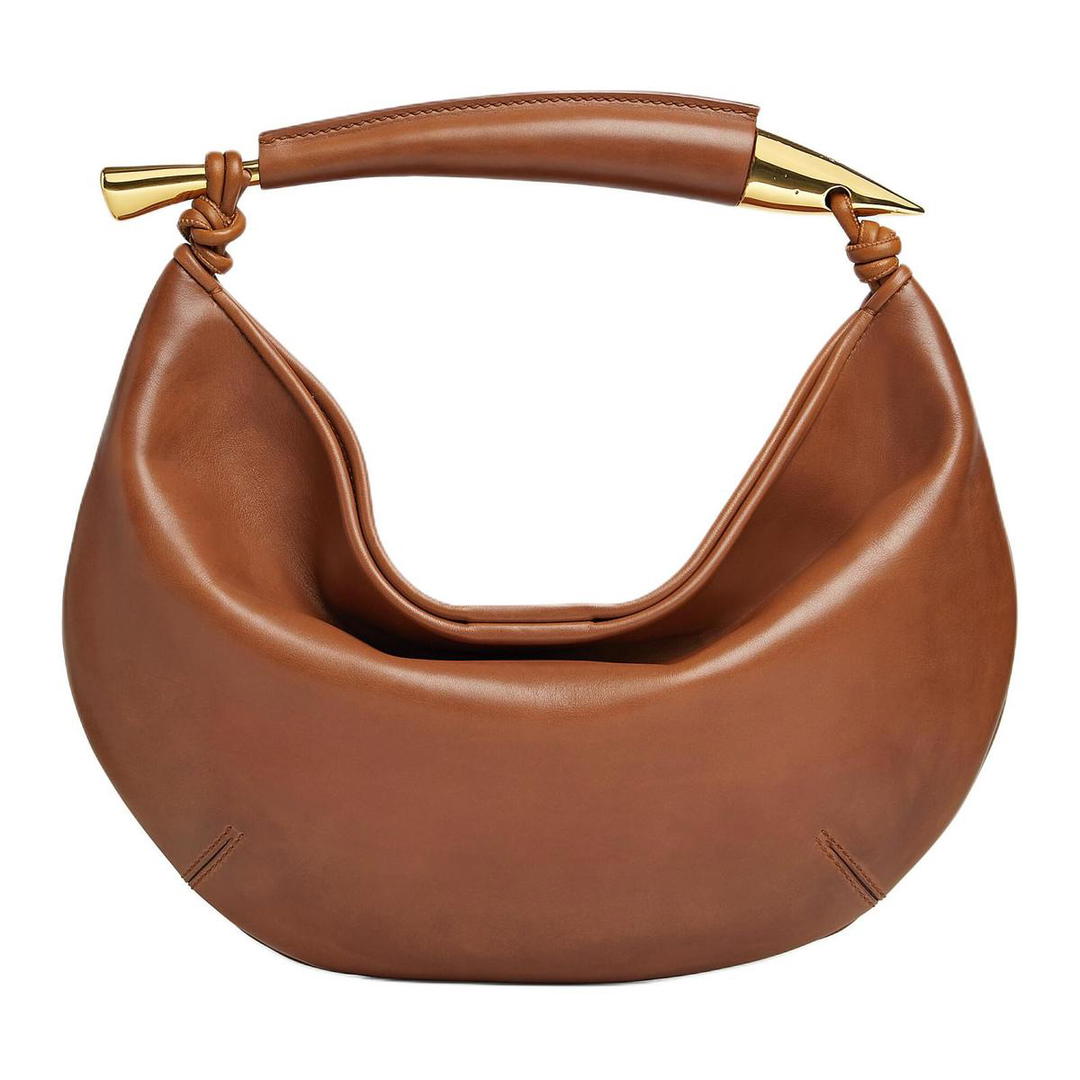 Bottega Veneta Bottega Veneta Calfskin Handbag Women's Dark Brown