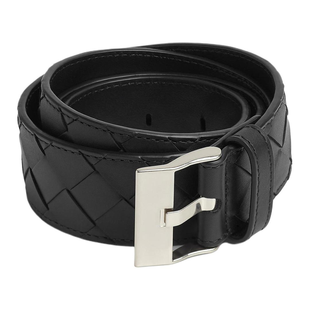 Bottega Veneta Bottega Veneta Leather Belts Men's Black Width 3CM