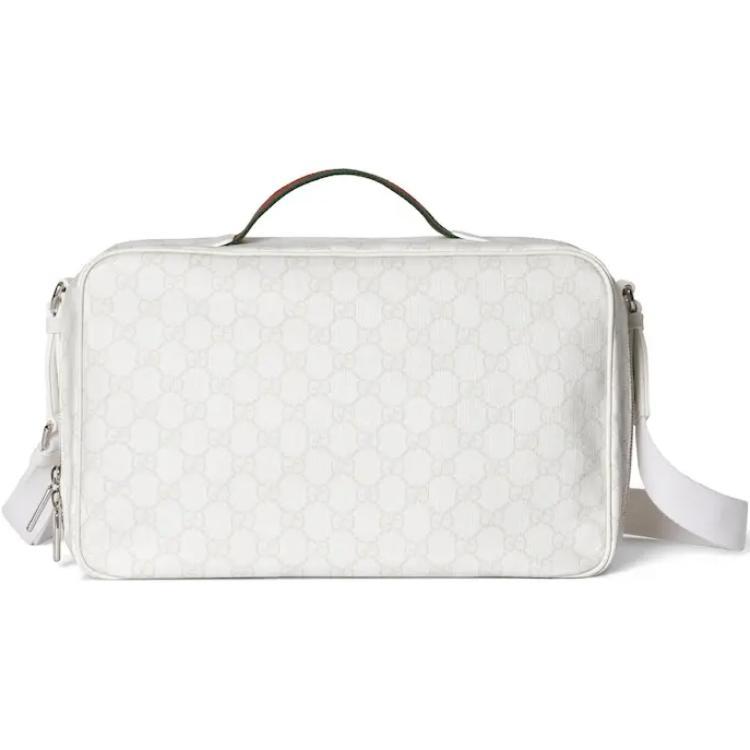Gucci Gucci Canvas Bag Storage Bag Medium Size Unisex White