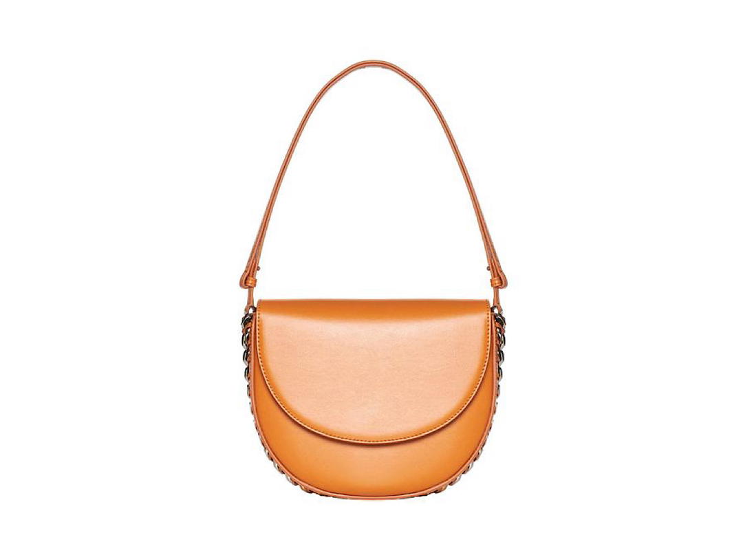 Stella Mccartney Stella Mccartney Frayme Raffia Shoulder Bagbrown Polyester  Polyester