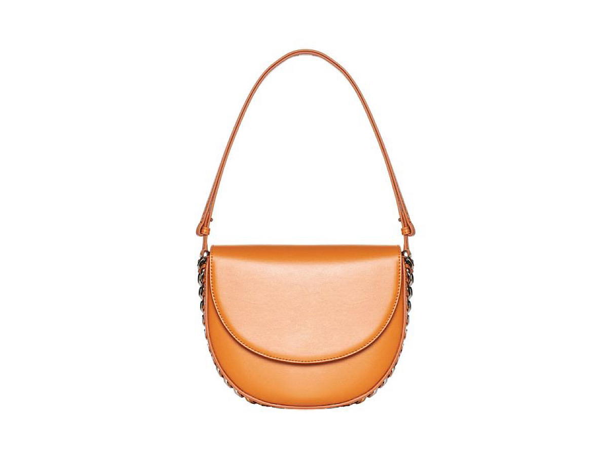 Stella Mccartney Stella Mccartney Frayme Raffia Shoulder Bagbrown Polyester Polyester