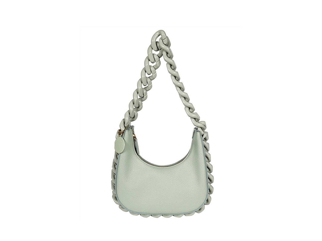 Stella Mccartney Stella Mccartney Frayme Mini Shoulder Baggreen Polyamide 50 Polyester 70 Polyurethane 30 Polyu
