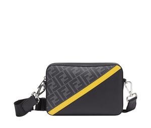 Buy FENDI Cow Leather Camera Bags Crossbody Bags Shoulder Bags Men's Black/Gray Color/Yellow at Sasom – Authentic and Ready to Ship