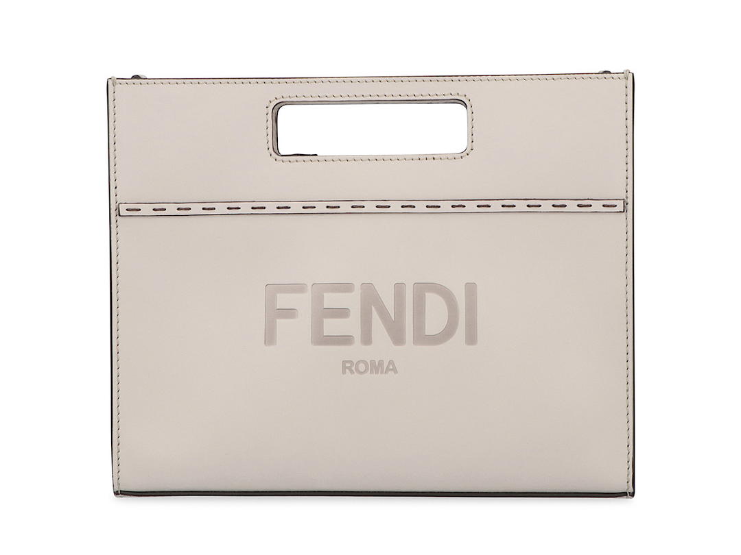 Fendi Fendi Leather Handbaggrey Calf 100