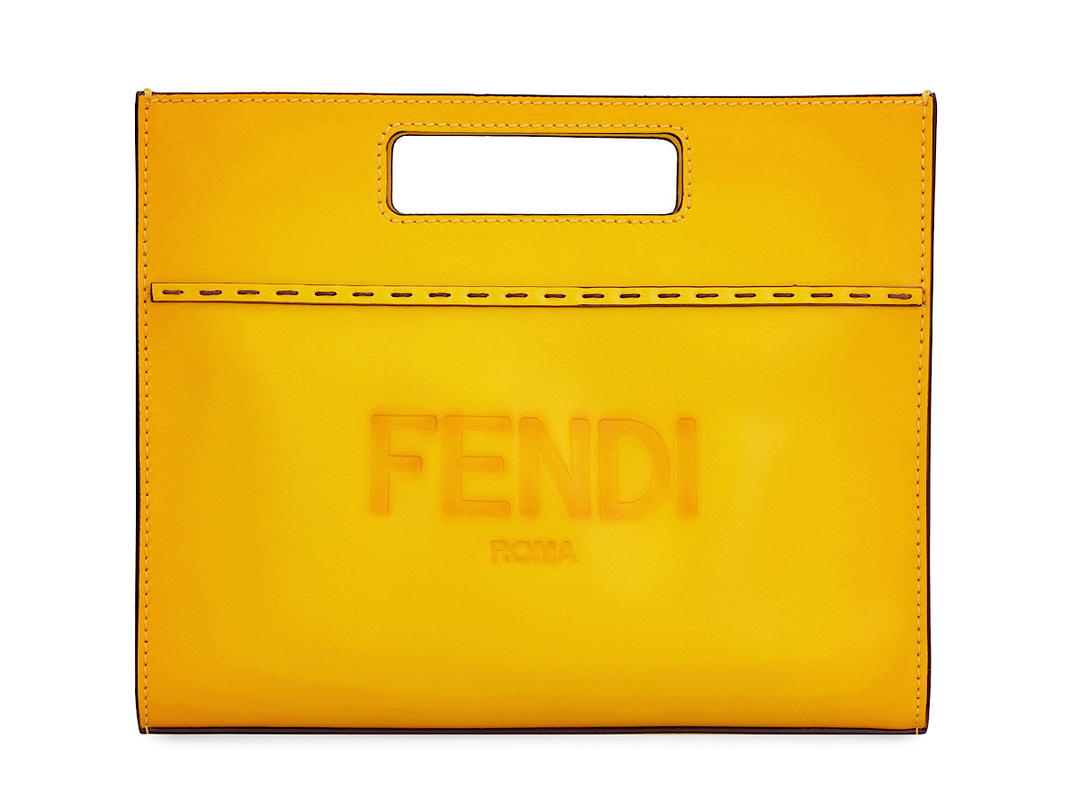 Fendi Fendi Leather Messenger Bagyellow Calf 100