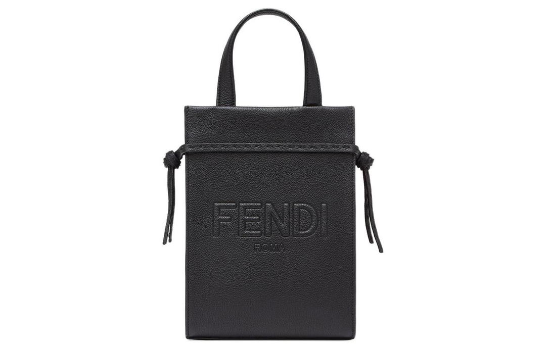 Fendi FENDI Calfskin Shoulder Bag Crossbody Bag Handbag Mini Men's Black