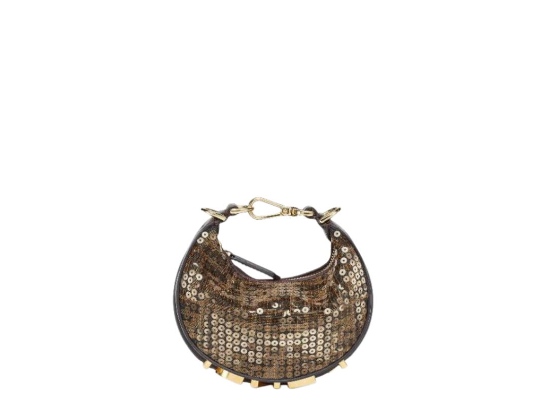 Fendi Fendi Fendigraphy Nano Charm Brown
