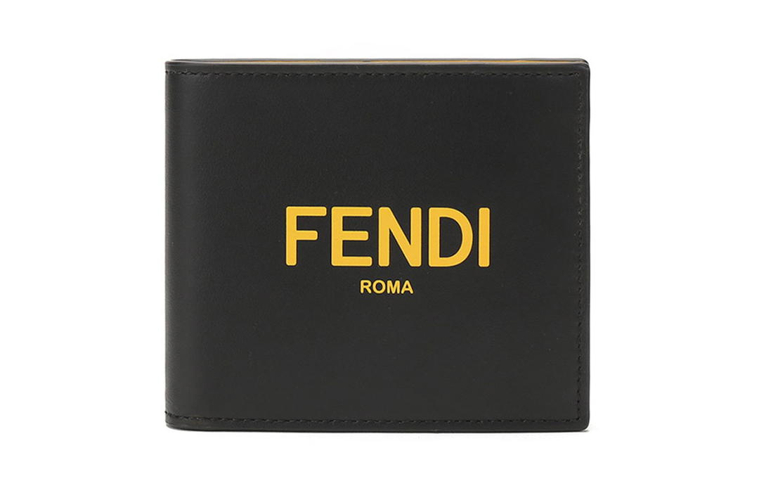 Fendi Fendi Short Bifold Wallet - black/yellow