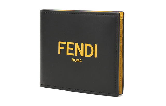 Fendi Fendi Short Bifold Wallet - black/yellow - view 2