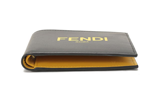 Fendi Fendi Short Bifold Wallet - black/yellow - view 5