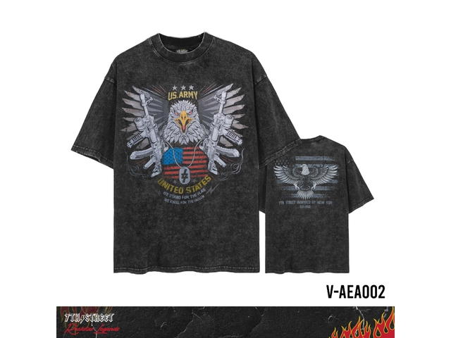 7th Street 7th Street AMERICAN EAGLE OF ARMY T-shirt Black - view 3