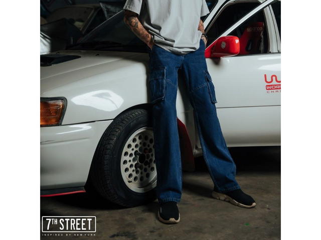 7th Street 7th Street CARGO 2 POCKETS Jeans - Dark Blue - view 4