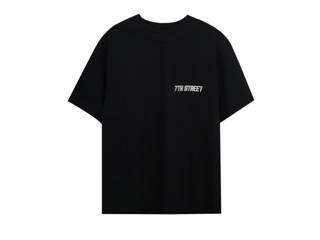 7th Street 7th Street PRIMARY FONTS OF 7TH STREET T-shirt - Black