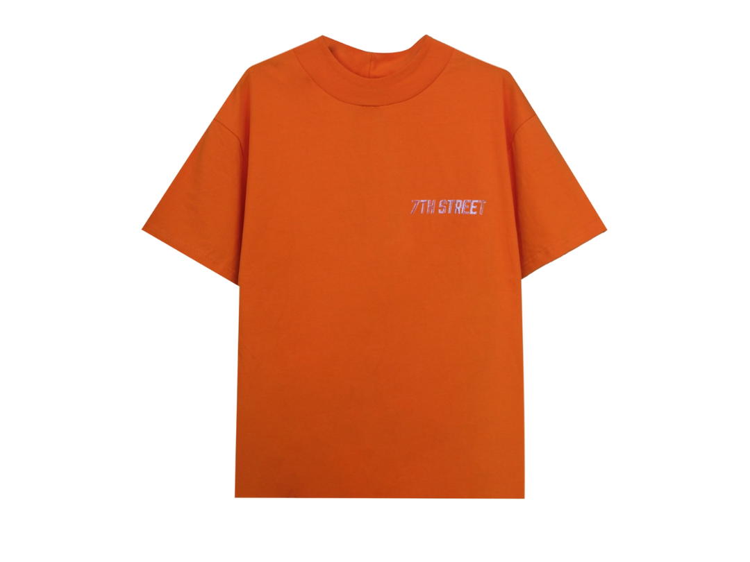 7th Street 7th Street PRIMARY FONTS OF 7TH STREET T-shirt - Orange