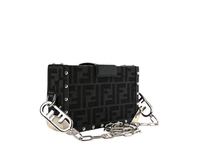 Fendi Fendi Mini Baguette Trunk FF 1974 Asfalto Black - view 2