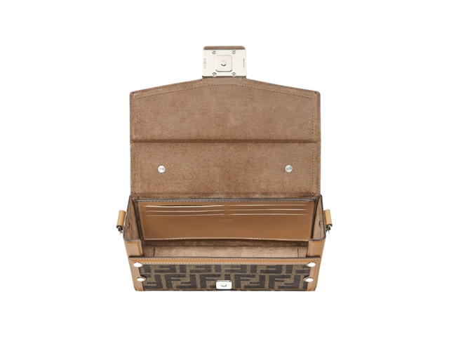 Fendi Fendi Jacquard FF Motif Baguette Soft Trunk Bag Brown - view 4