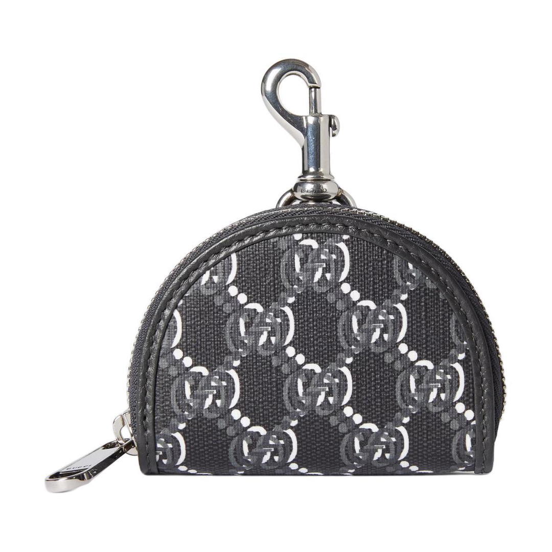 Gucci Gucci Canvas/Leather Earphone Case Men's Dark Gray