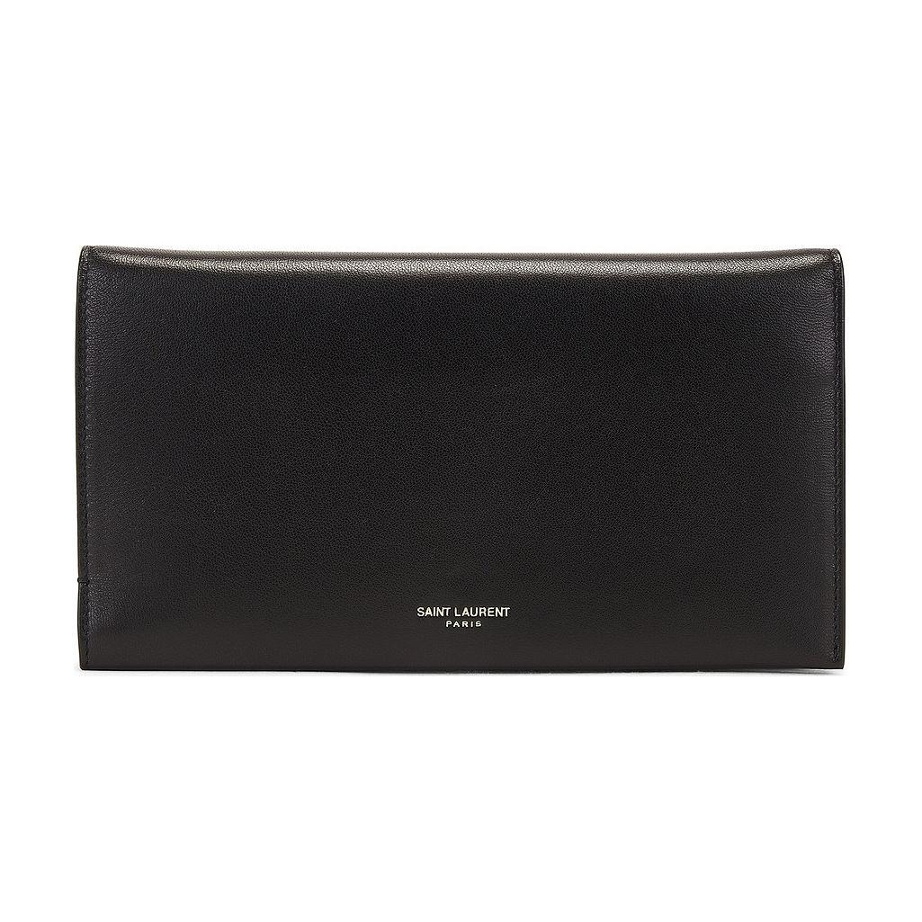 Saint Laurent Saint Laurent Grain Leather Wallet Women's Black