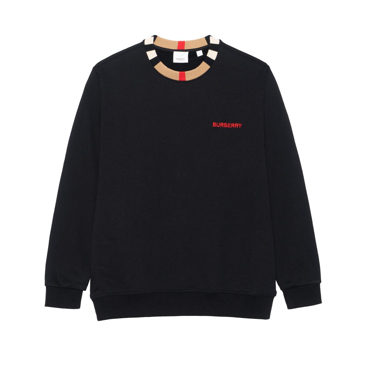 Burberry Burberry Long Sleeves Crewneck Pullovers Stripes Black