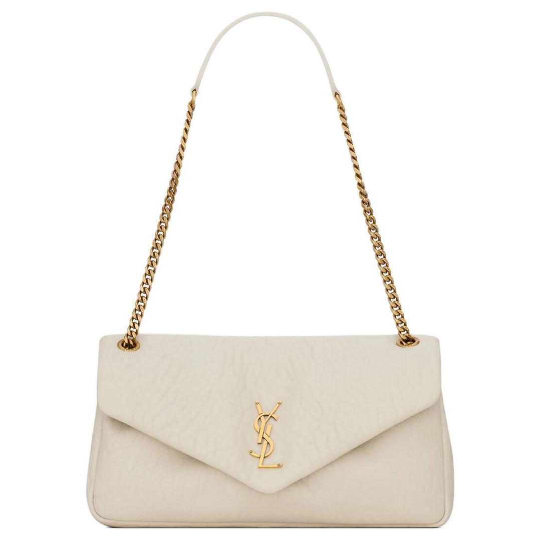 Saint Laurent Saint Laurent Grain Sheepskin Handbag, Shoulder Bag Women's Vintage White