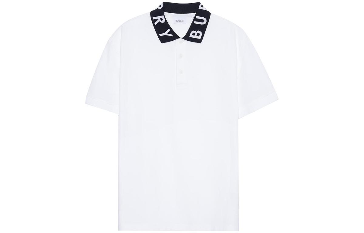 Burberry Burberry Ryland Collar Logo Polo White/Black